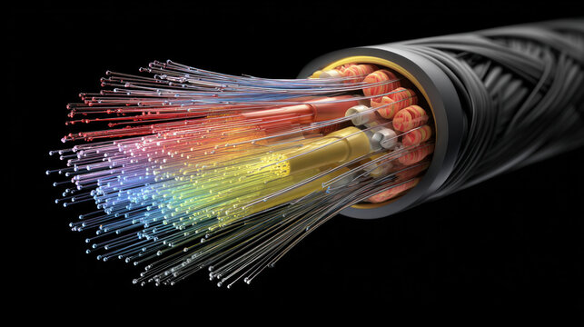 Futuristic Multimode Fiber Optic Cable with Self Supporting High Speed Data Technology