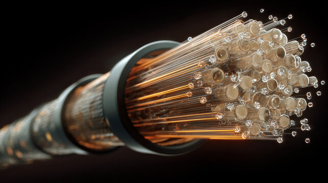 Futuristic Multimode Fiber Optic Cable with Self Supporting High Speed Data Technology