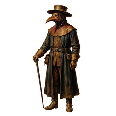 Fototapeta premium Vintage Classical Plague Doctor Art Illustration