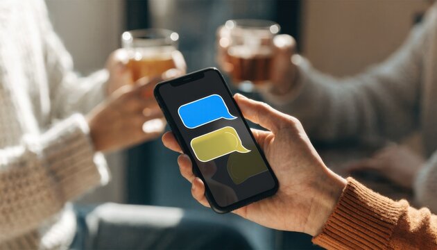 Medium shot of a chat interface displaying personalized financial tips focusing on text recommendations with blurred background elements for user engagement on a coaching platform.