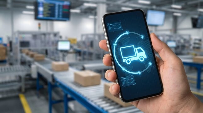 Modern Delivery Tracking System for the Concept of Logistics and Technology.