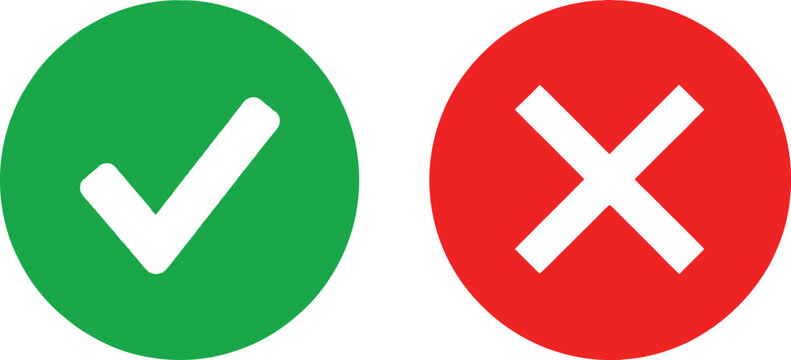 Yes and no circle icons Vector