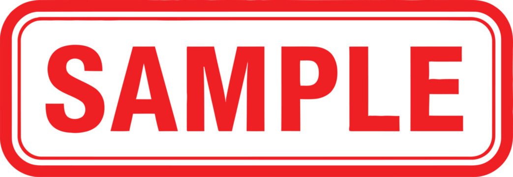 Red sample rubber stamp Vector