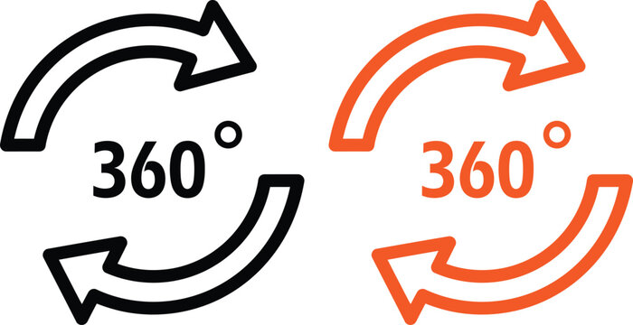 360 degree spin icon Vector