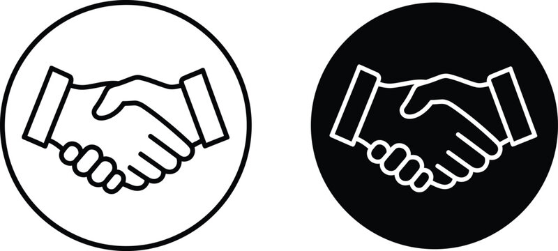 Handshake icon set Vector