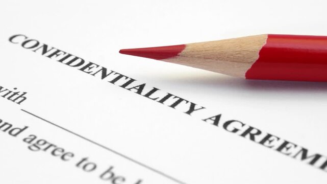Confidentiality Agreement Document  Business Contract Concept