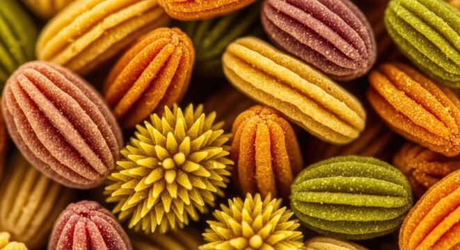 Colorful Pasta Shapes - A Delicious Variety.