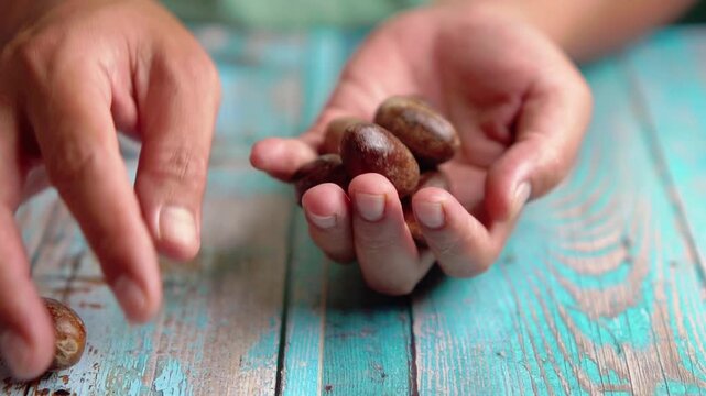 Pangium edule (Kepayang, pangi, kaloa, keluak, kluwek, football fruit). The seeds are poisonous and in Indonesia are used as a cooking spice.