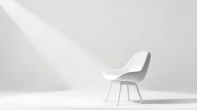 White modern lounge chair minimal bright studio minimalist white modern chair empty bright room