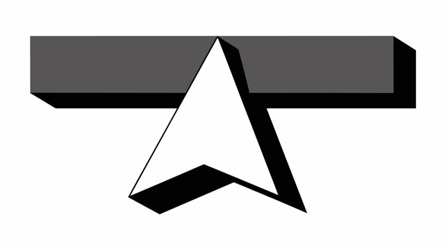 White arrow lifting gray bar leverage icon &ndash; Ideal for financial growth concepts, physics education, or mechanical advantage.