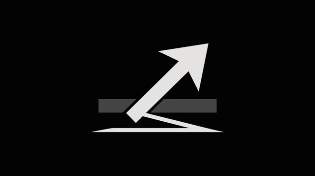 Upward force arrow lifting horizontal bar &ndash; Great for business scaling, mechanical lifting, or economic growth symbols.