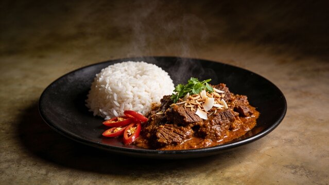 Beef Rendang Indonesian Cuisin