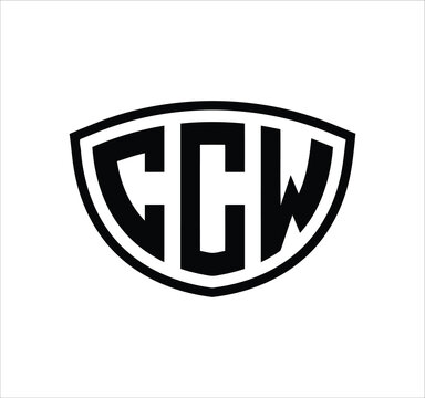 ccw cc cw w c letter logo design. Minimal monogram emblem, classic style  Alphabet vector logo design. Premium Business logo, White background