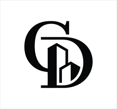cd real estate dc d c letter logo design. Minimal monogram emblem, classic style  Alphabet vector logo design. Premium Business logo, White background