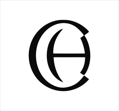 ch hc h c letter logo design. Minimal monogram emblem, classic style  Alphabet vector logo design. Premium Business logo, White background