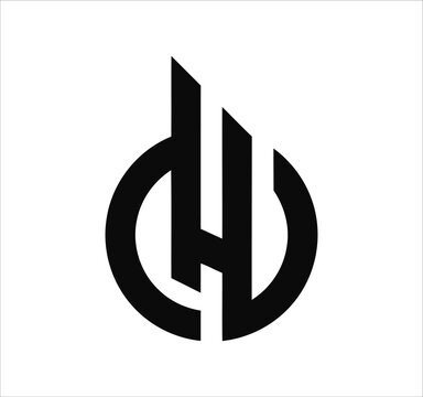 chd ch cd hc hd h d c letter logo design. Minimal monogram emblem, classic style  Alphabet vector logo design. Premium Business logo, White background