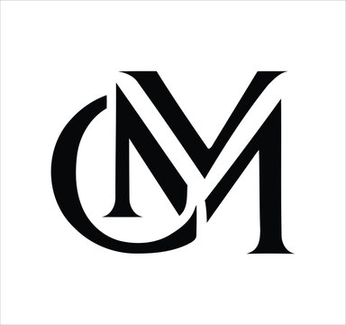 cmv cm mv vm m v c letter logo design. Minimal monogram emblem, classic style  Alphabet vector logo design. Premium Business logo, White background
