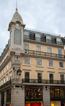 Ramiro Leao historic building on a corner of Chiado in Lisbon