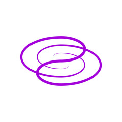 Naklejka premium stylized line letter s rope logo symbol
