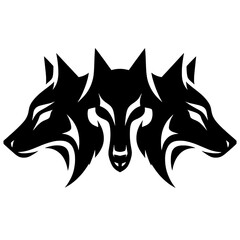Three wolf heads © Breck