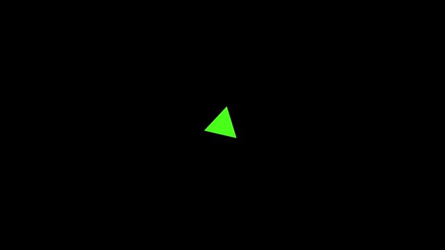 Minimalist green triangle loading animation