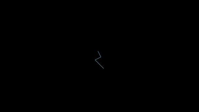 Minimalist lightning bolt motion animation