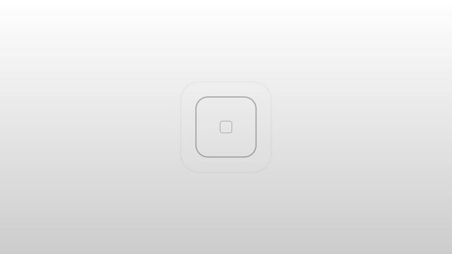 Clean White Neumorphic Blank App Icon Button UI Element Animation