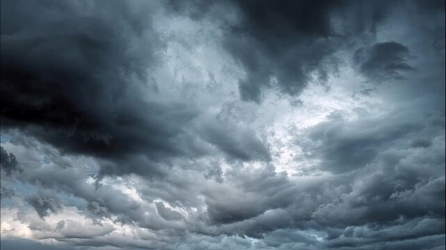 Dramatic Dark Storm Clouds Gathering in Moody Sky