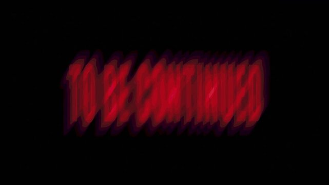 To Be Continued Cinematic Text Reveal with Gritty Jittery Film Noise and Distortion
