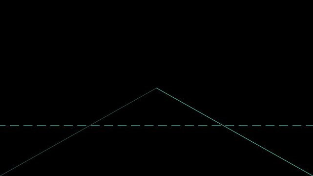 Minimalist neon triangle abstract animation