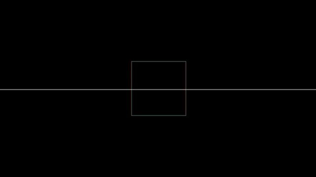 Minimalist square frame glitch animation