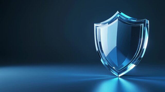 透明ガラスのセキュリティシールドが信頼性を象徴する先進防御コンセプト