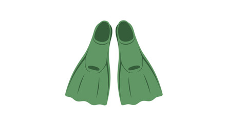 Green flippers for scuba diving gear. © Mbah