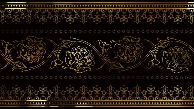 3d animation vintage background with lace ornament