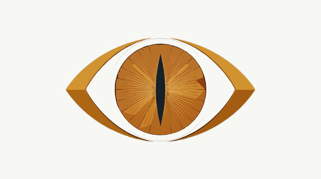 A stylized eye symbol with a reptilian pupil, representing vigilance and observation