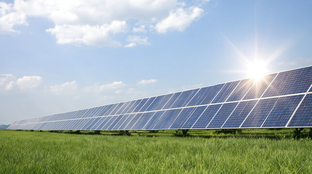 Harnessing solar energy solar farm expansion green landscape nature daylight innovation