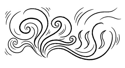 Fototapeta premium Whimsical Swirls and Lines Illustration