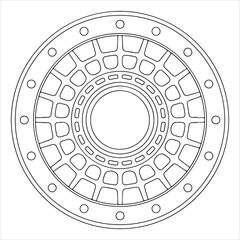 Naklejka premium Detailed diagram of a spur gear with internal teeth arrangement