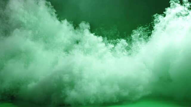 Green smoke on green background rising.