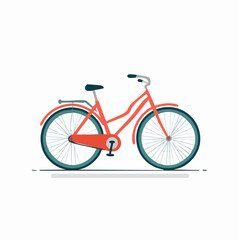Fototapeta premium Flat Design Illustration of a Red Bicycle