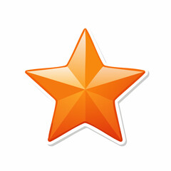 Obraz premium Glossy Orange Star Icon