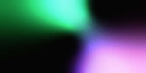 Obraz premium Vibrant Abstract Gradient Background with Green Cyan Purple Pink Glow - Dark Smooth Blur Modern Creative Design