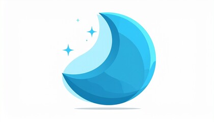 Naklejka premium Crescent Moon with Stars