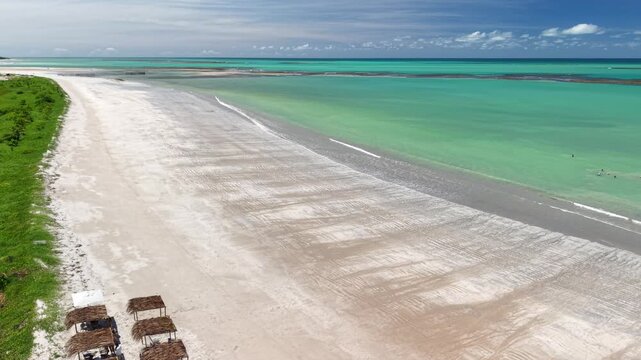 Aerial view of Ipioca Beach - Macei&oacute;, Alagoas, Brazil