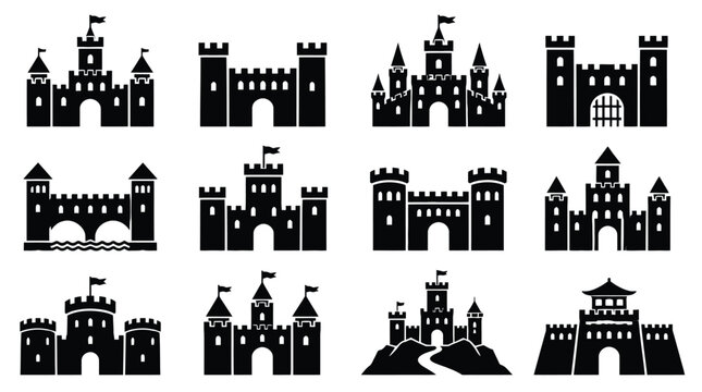 Medieval Castle and Fortress Symbols