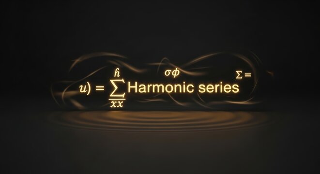 Harmonic Series Equation Visualization Mathematical Formula Display for Academic Concepts Complex Calculations and Scientific Presentations for Physics  Engineering Learnings
