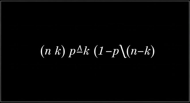 Mathematical Binomial Probability Formula Unveiling Statistical Equations for Data Science  Research Educational Notation Abstract Algebra Expression Quantitative Analysis Concept
