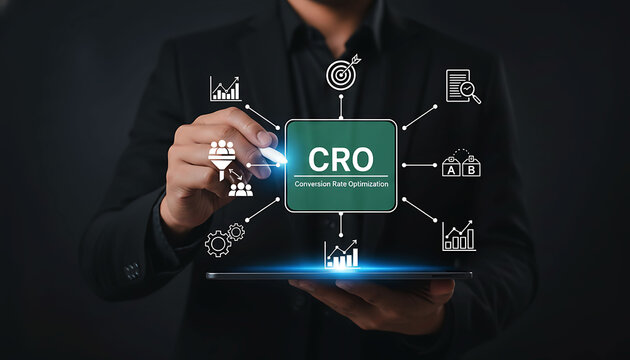 CRO conversion rate optimization digital marketing analytics testing growth concept