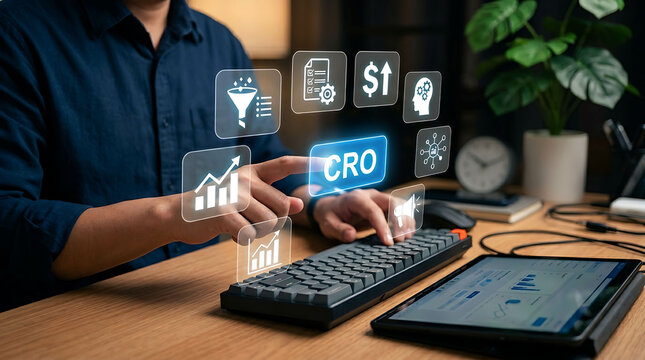CRO conversion rate optimization digital marketing analytics testing performance growth concept