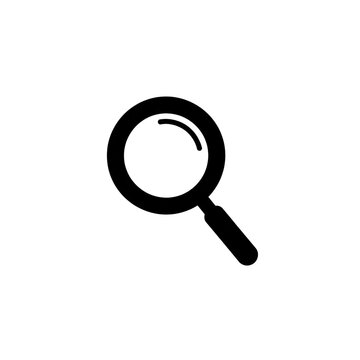 Magnifying Glass Flat Icon for Search and Analysis